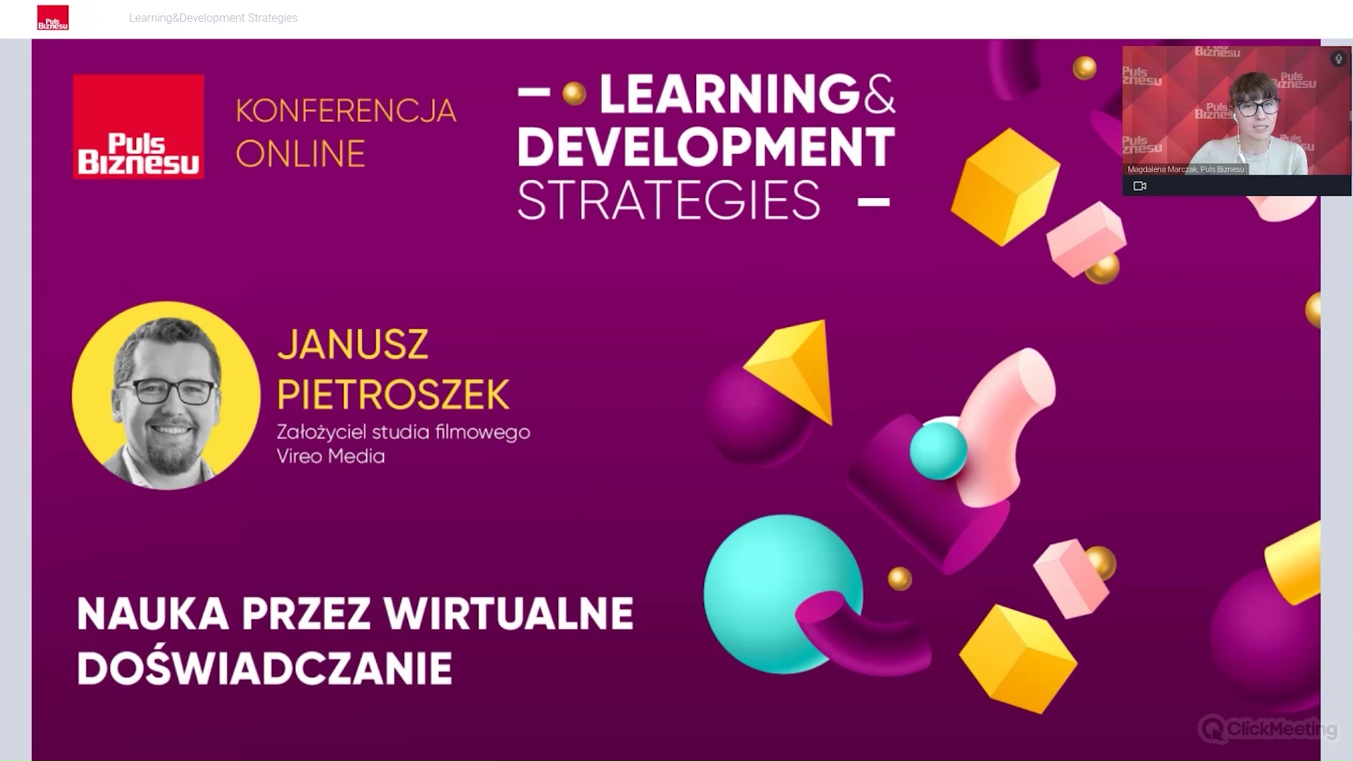 Nauka przez wirtualne doświadczenie – fragmenty prelekcji podczas konferencji Learning & Development Strategies organizowanej przez Puls Biznesu